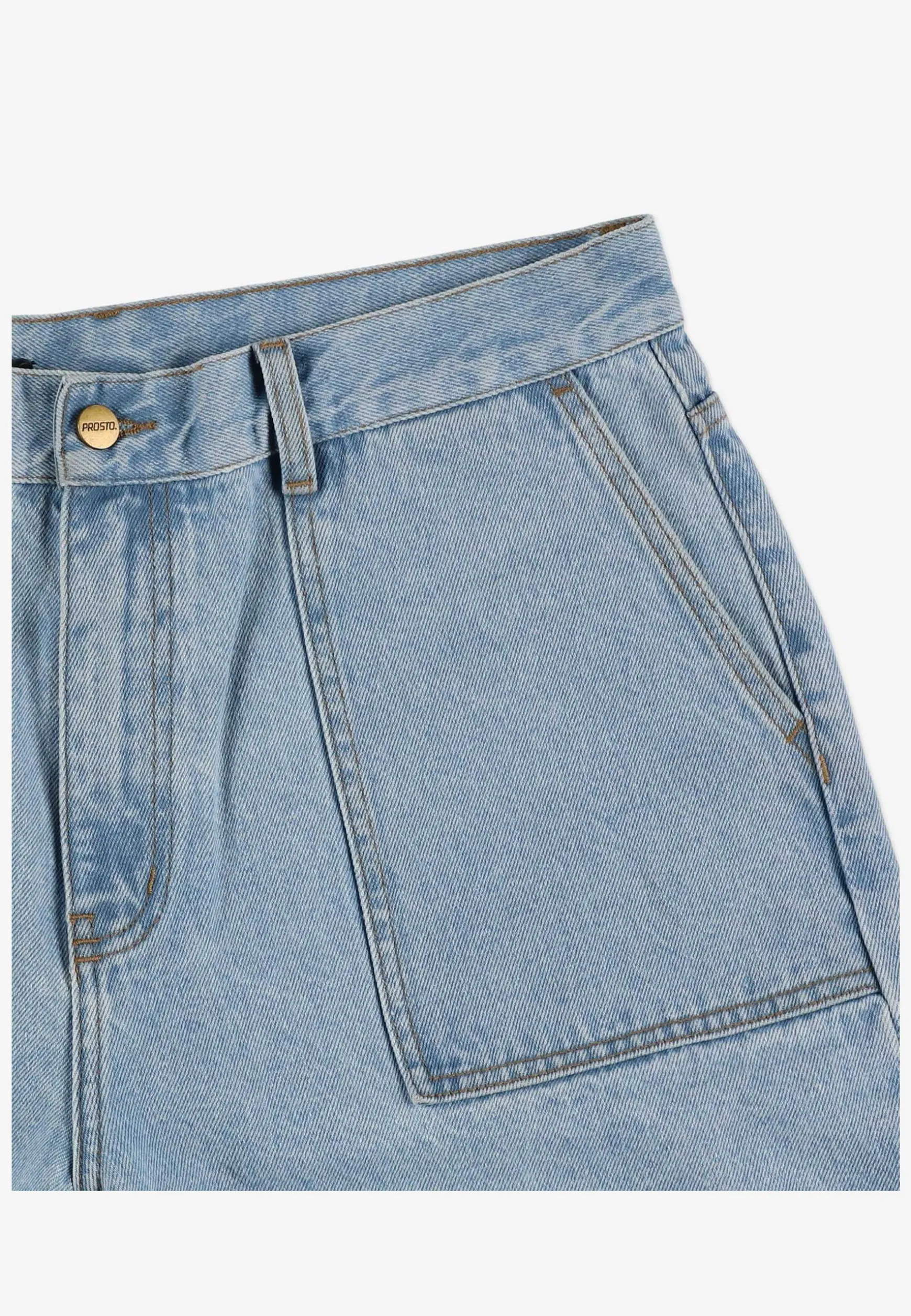 Jeans Shorts Baggy Zaxx Light Blue